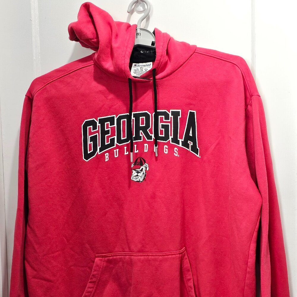 Champion Georgia Bulldogs NCAA Red Embroidered Men's 2XL Pullover Hoodie